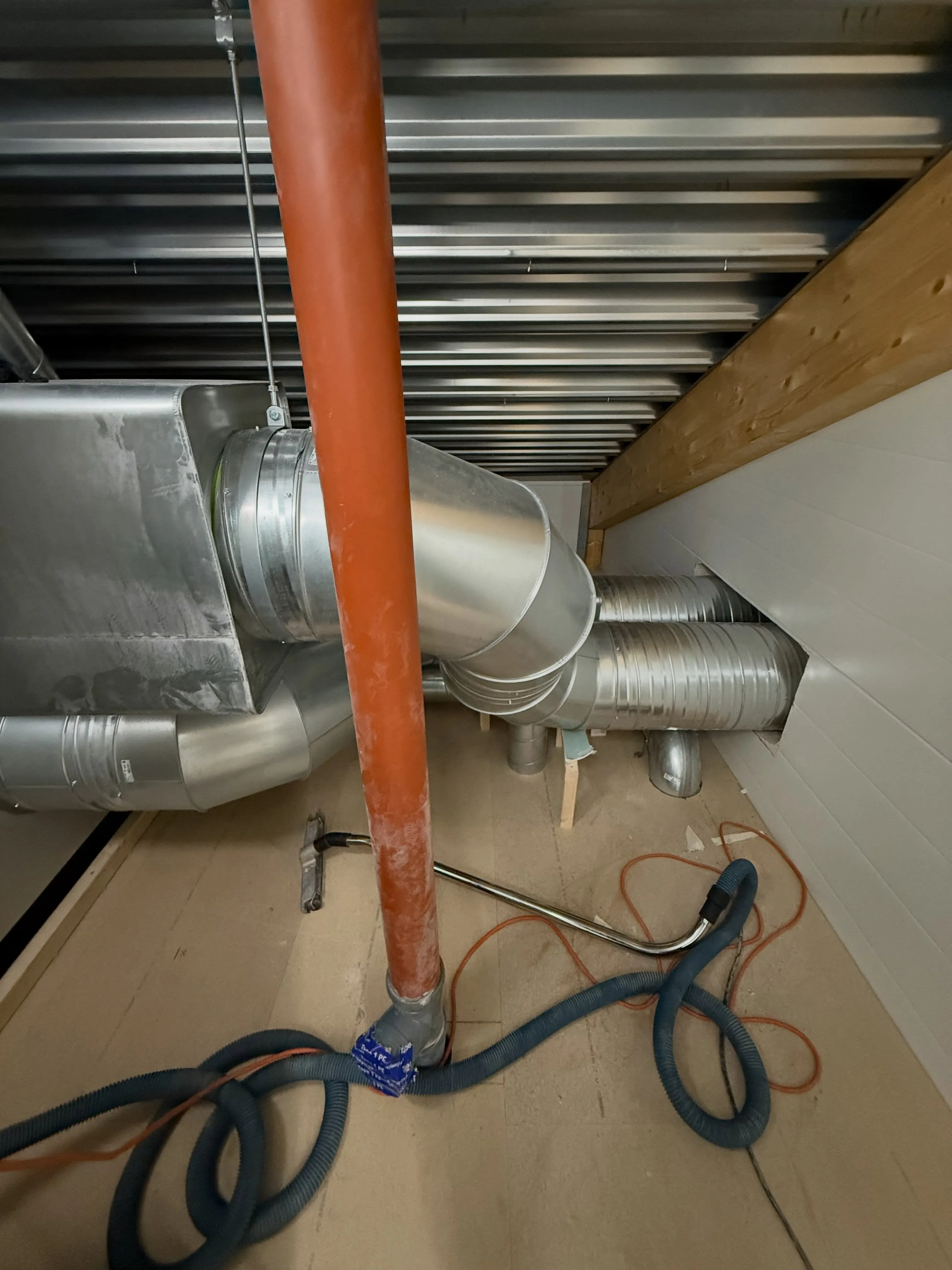 FTX-installation i Vallentuna – nya ventilationskanaler på en vind